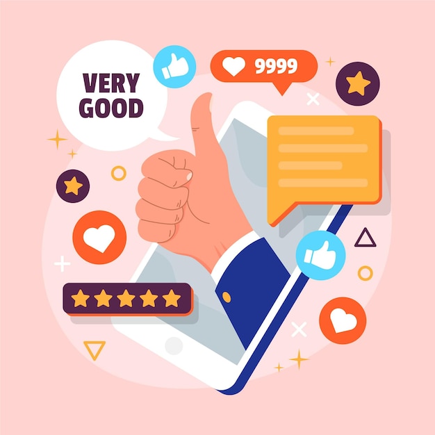 Free vector organic flat design feedback concept